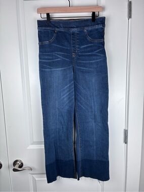 Spanx High Waist Wide Leg Pull On Denim Jeans Size Medium